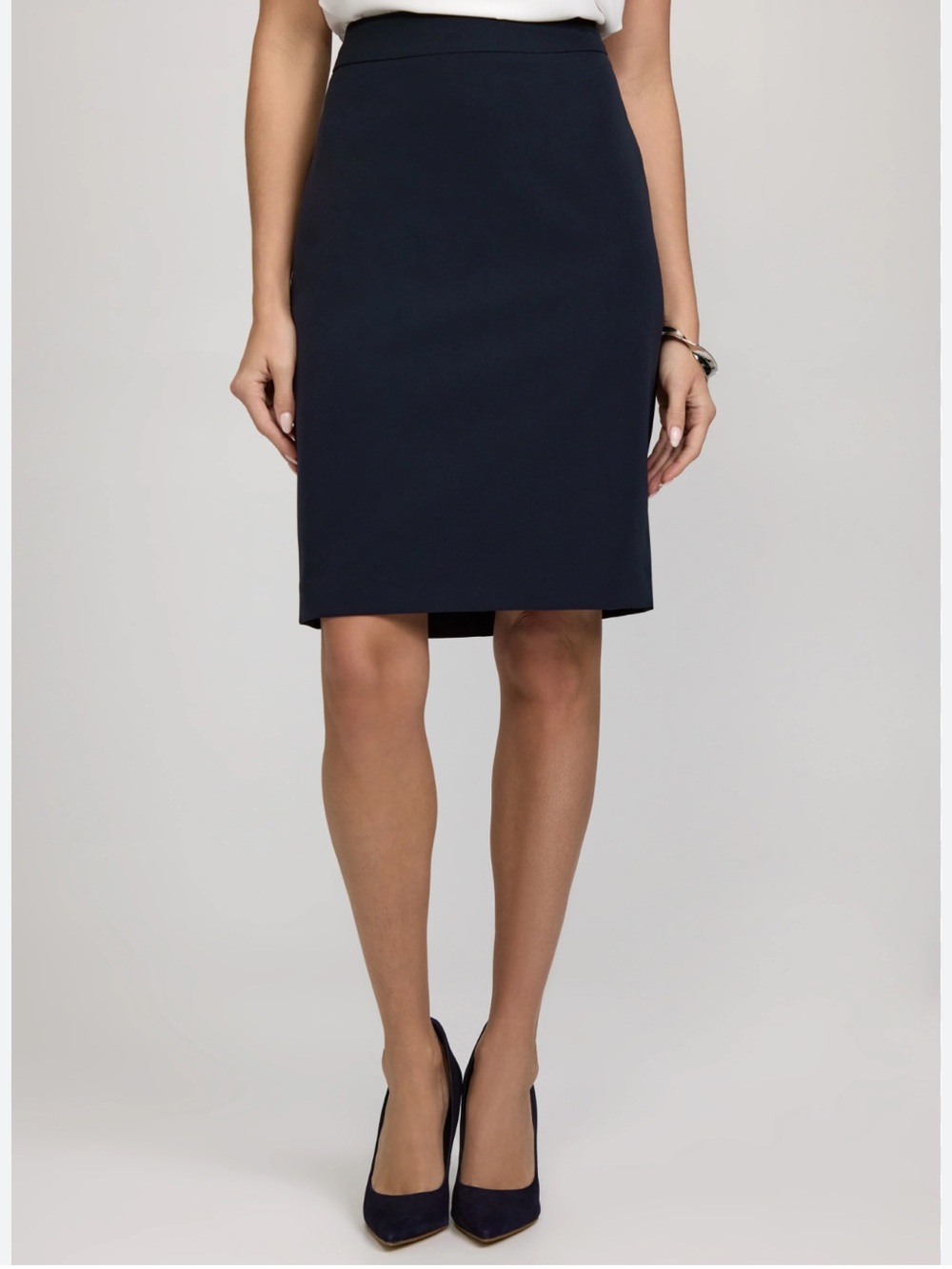 YaYa & Co. Black Pull-On Ponte Pencil Skirt - Size Large